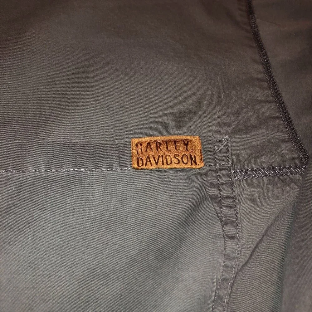 HARLEY DAVIDSON BUTTON WINGS SHIRT SZ XL GRAY BIKER MOTORCYCLE EMBROIDERED MENS - Picture 5 of 5